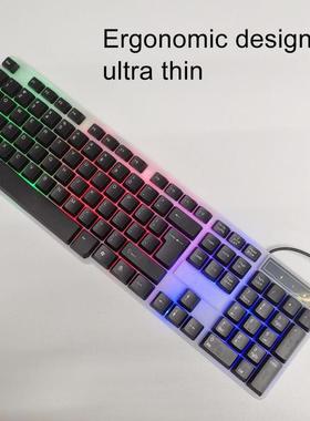 104 Keys Backlight Semi-mechanical Spanish Language USB Wire