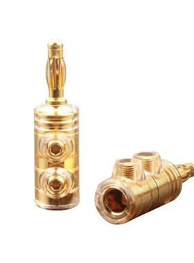 8Pcs Hi-end Audio Cable Banana Plug Pure Copper Plated Solde