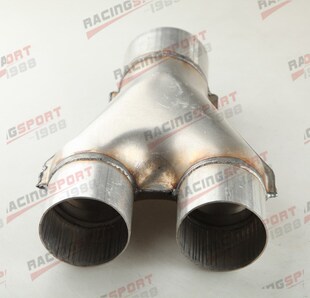 Universal Custom Exhaust Y-Pipe Adapter Connector Aluminized