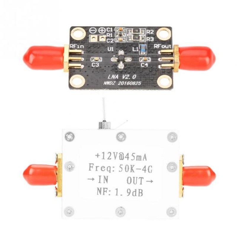 1 pcs RF Amplifier LNA Low Noise 50K-4G High Gain 25DB 0.8G