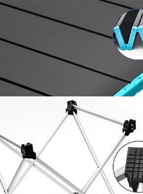 Portable Camping Side Tables with Aluminum Table Top for