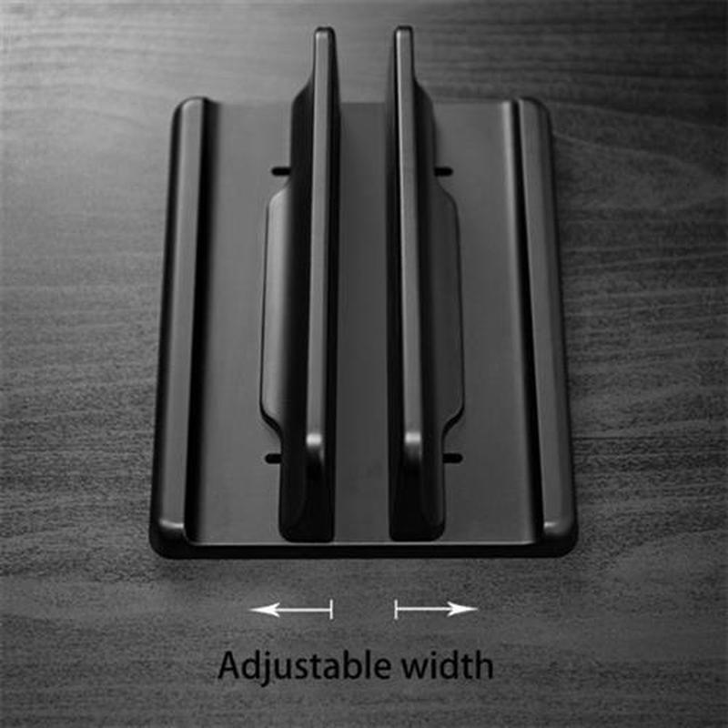 Vertical Laptop Stand, Aluminum Dual Laptop Holder with ju