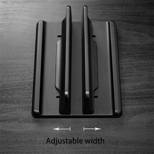 Vertical Laptop Stand, Aluminum Dual Laptop Holder with ju