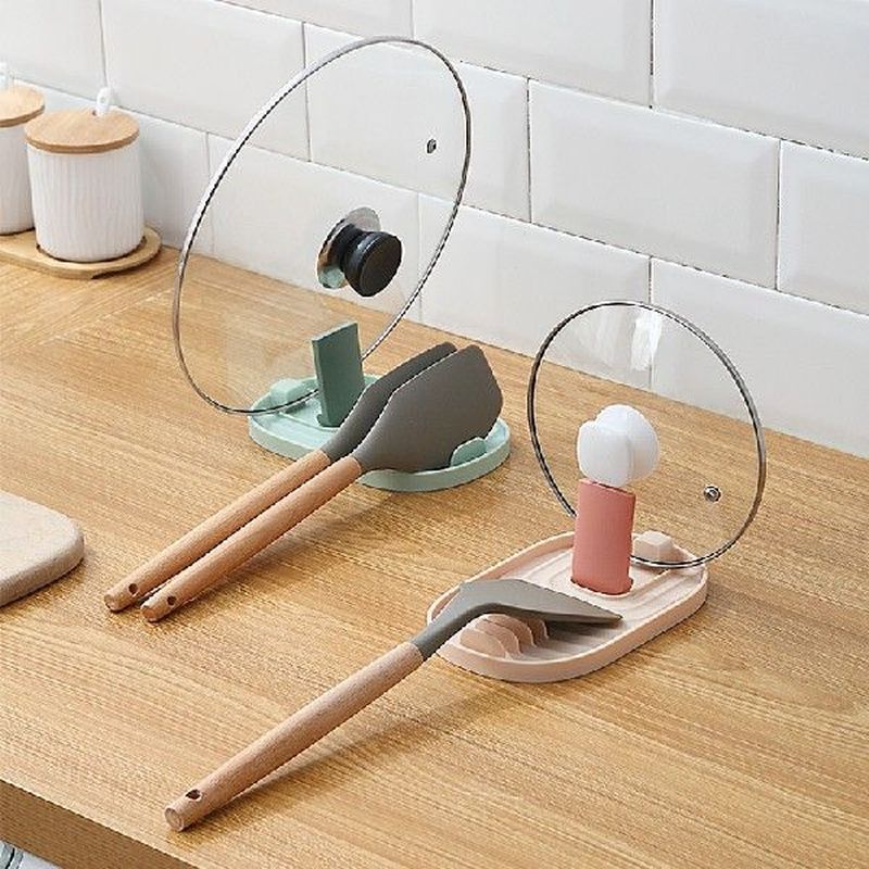 Kitchen Spoon Holders Fork Spatula Rack Shelf Plastic Spoon