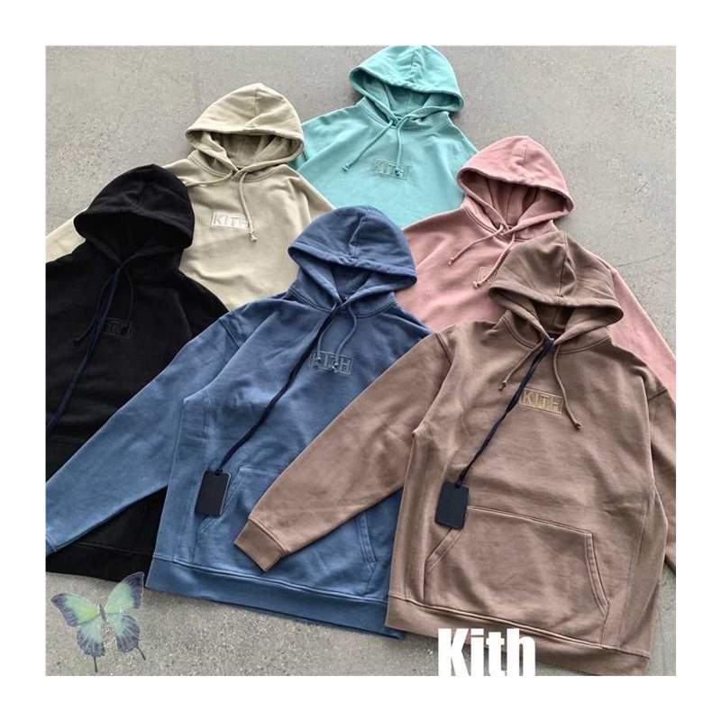 High Qulity Thick Kith Box Logo Hoodie Men WomenEmbroidery