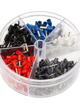 400Pcs Copper Insulated Terminal Cord Pin End Terminal Kit B