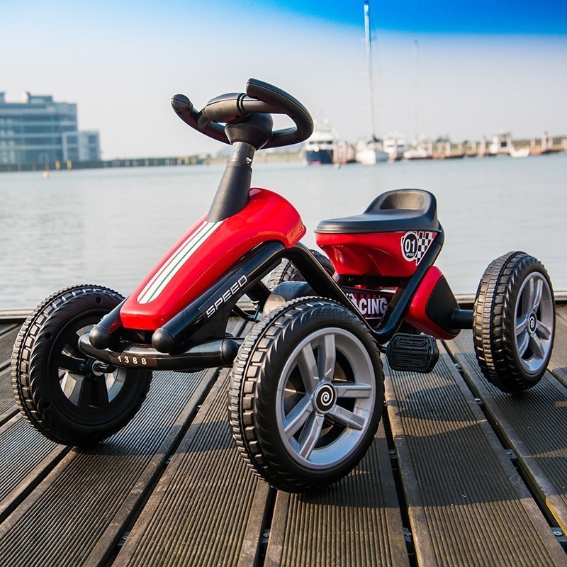 Pedal Go Kart 4 Wheel Pedal Bicycle  1-5 Ages Kids Ride On T
