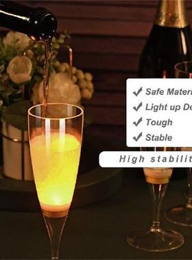 6 Pieces Up LED Wine Glasses Clear Drinks Cups Cool
