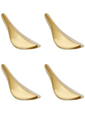 4Pcs Leaf Knobs Handles Brass Gold Drawers Cabinets Door Pul