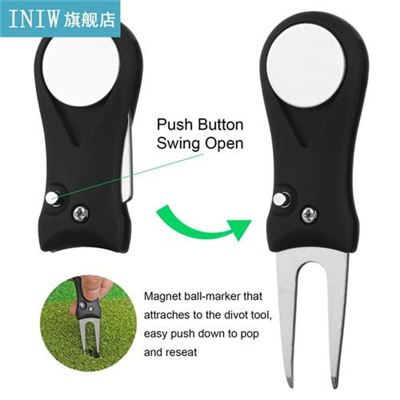 1Set Golf Towels/Brush/Divot Cleaning Kits Waffle Pattern Go