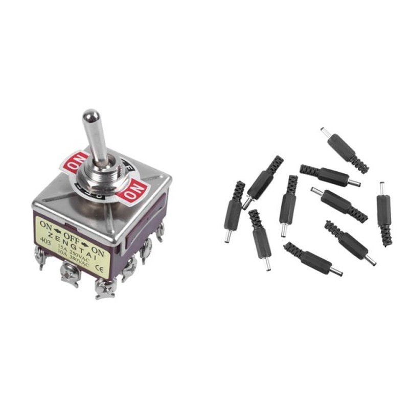 1 Pcs AC 380V 10A ON/OFF/ON 12 Pin Latching Toggle Switch 4P