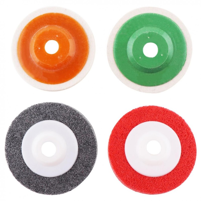4pcs/lot Abrasive Pad Wool Polishing Disc Pads and Nylon Whe