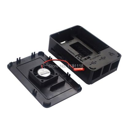 Raspberry Pi 4 model B ABS Black Case with fan for Raspberry