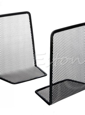 1 Pair Metal Mesh Desk Organizer Desktop Office Home Bookend