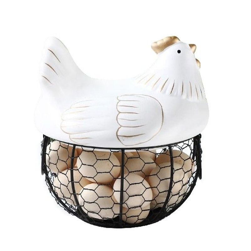 Iron Egg Storage Basket Creative Metal Mesh Wire Egg Fruit