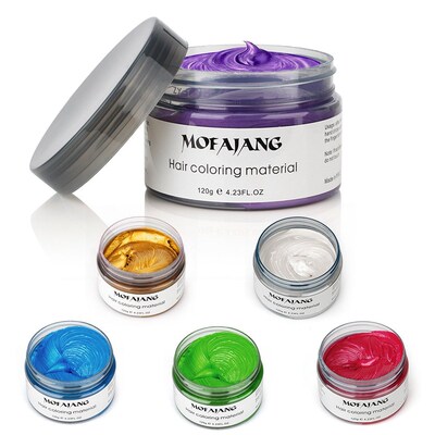 7 colors Disposable hair Color Wax Dye one-time molding past