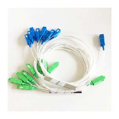 Fiber Optical G657A1 PVC 1m FTTH 0.9mm Mini PLC Splitter 1x8