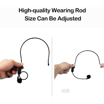 UHF Wireless Microphone Headset Headset and Handheld 2in1 50