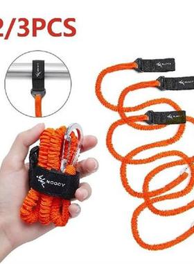 Elastic Kayak Paddle Leash with Safety Hook Coiled Lanyard