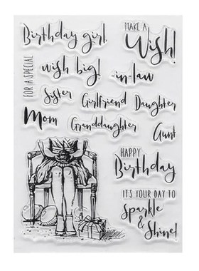 Creative DIY Wing Girl Pattern Transparent Clear Seal Scrapb