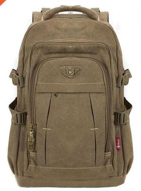 Men's Military Backpack Zipper Rucksacks Laptop Trav