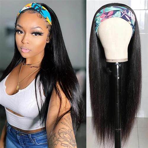 HeadBand Wigs For Black Womens Malaysian Kinky Curly Straig