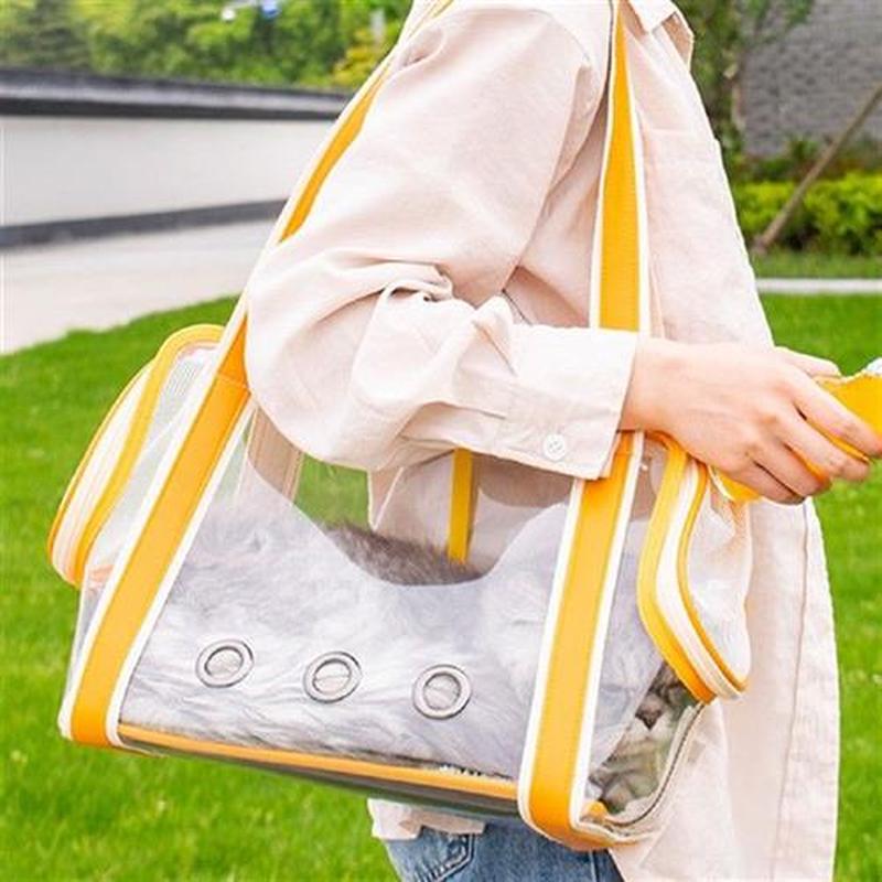 Pet Carrier for Cats Transparent Totes with Mesh PVC Bags
