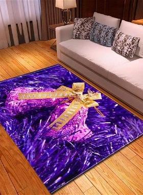 3D Christmas Bells Parlor Floor Area Rug Decor Children