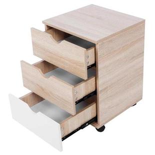 Night Table Movable Bedside Nightstand File Cabinet with D