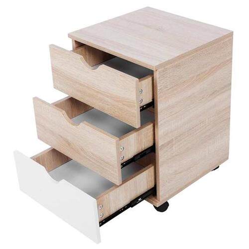 Night Table Movable Bedside Nightstand File Cabinet with  D