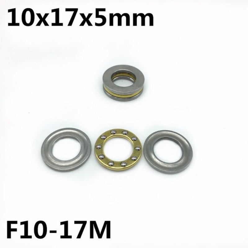 50Pcs F10-17M 10x17x5 mm Axial Ball Thrust Bearing plane thr
