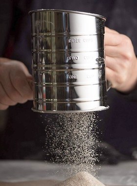 Stainless Steel Mesh Flour Sifter Mechanical Baking Icing Su