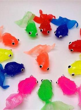 50x Small Goldfish Toy TPR Children Educational Toys Soft