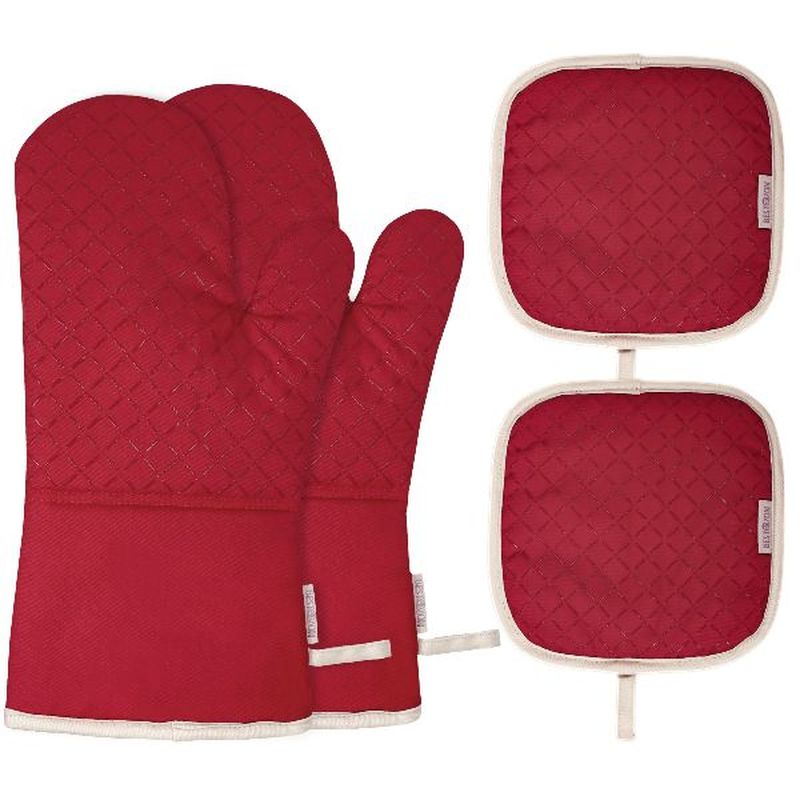 BESTONZON 1 Set of Oven Mitt Heat Resistant Pot Holder Pad