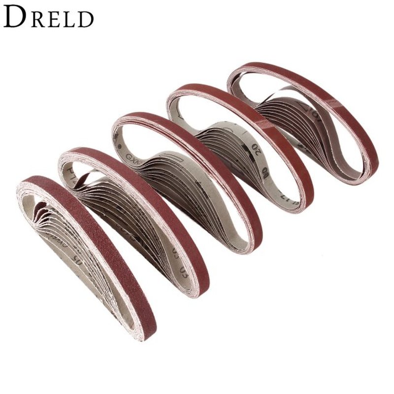 10Pcs Dremel Accessories 15x452mm Abrasive Sanding Belt Grit
