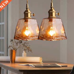 lights Glass Pendant Restaurant Kitchen Modern Nordic Brass