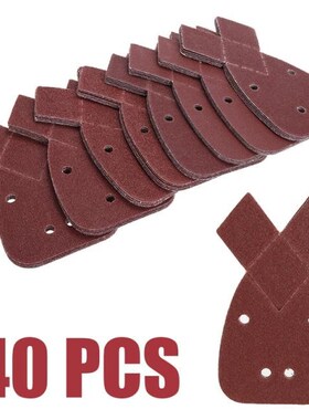 40Pcs 40/60/80/120 Grit Mouse Sanding Sheets Sander Pads Set