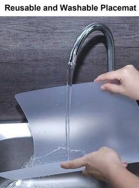 18 Pieces Clear Plastic Placemats Table Mats Heat Resistant