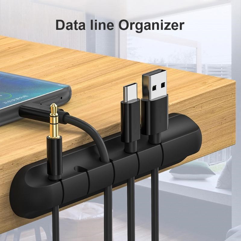 ALLOYSEED Silicone Self-ing Desk Organizer Cable Winder SB C