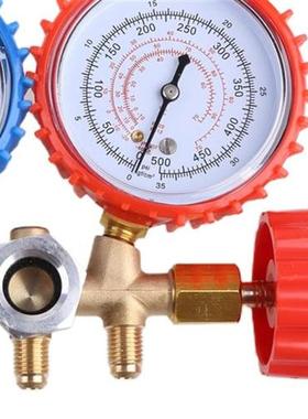 AC Diagnostic Manifold Freon Gauge Hose Set 3 Way for Chargi