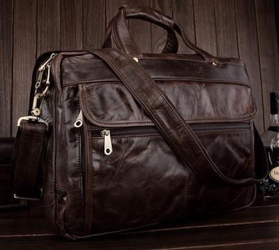 Luxury Genuine Leather Briefcase Men business Bag portfolio