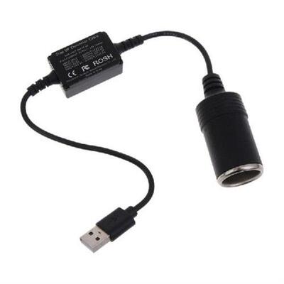 USB to 12V Adapter USB A Male to 12V Cigarette Lighter
