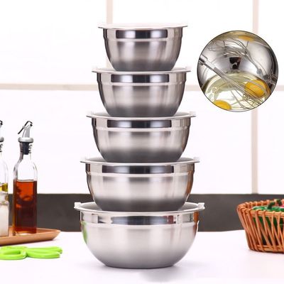 Lid Portable Practical Stainless Steel Bowl Salad Bowl Mixin