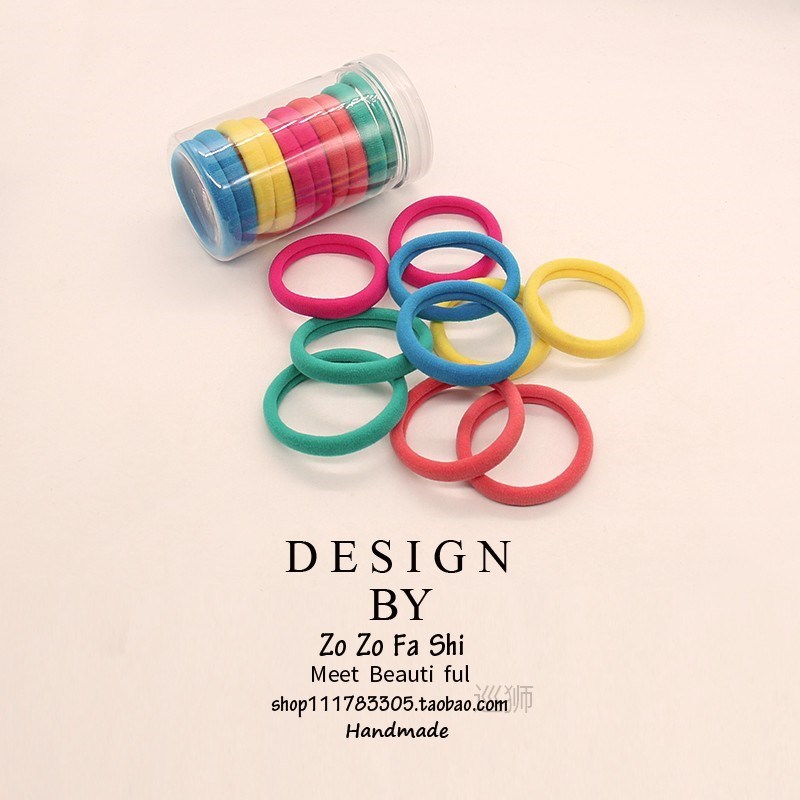 10 seamless hair bands, girl's gradient color hair circl