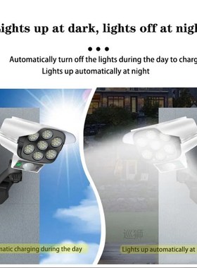 Solar light outdoor analog monitor solar LED wall light with