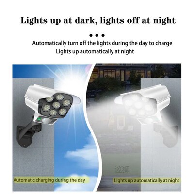 Solar light outdoor analog monitor solar LED wall light with