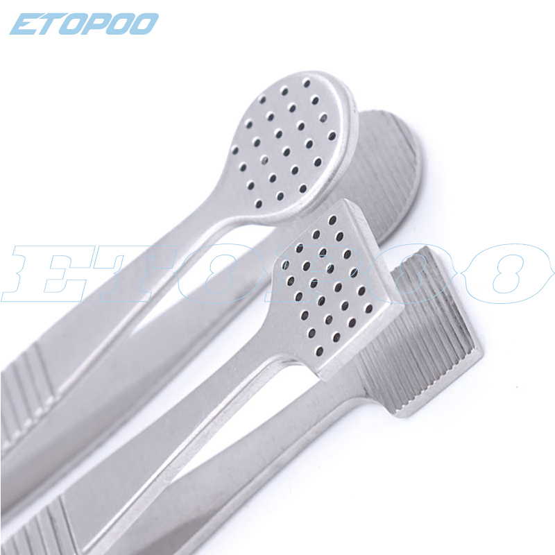 2 types Stainless Steel Tweezers Ophthalmic Forceps Micro