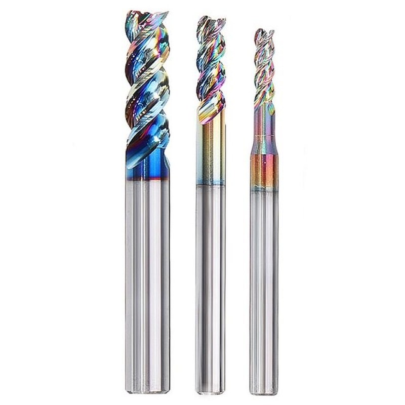 4 Flutes Carbide 3-10mm DLC Colorful Coating End Mill For Ai