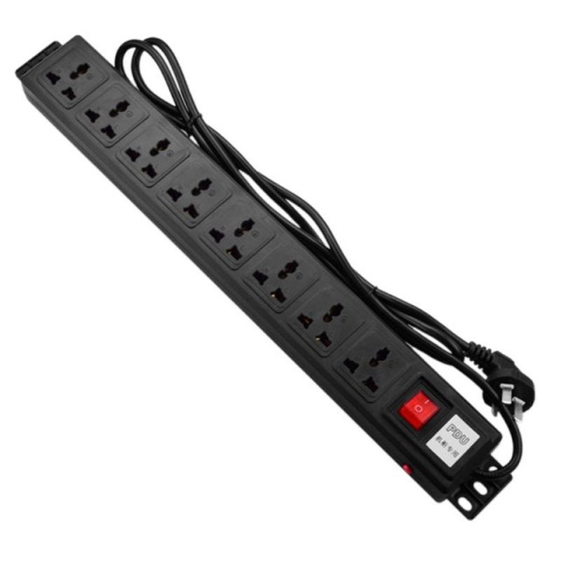 1U PDU 8 Outlet Metal Power Strip Surge Protector with Long