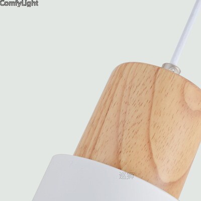 Designer Wood Pendant Lights led hanglamp kintchen island/Lo